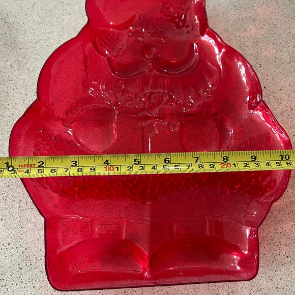 Retro hard plastic Santa party tray PLUS house cookie cutter - Picture 4 of 8